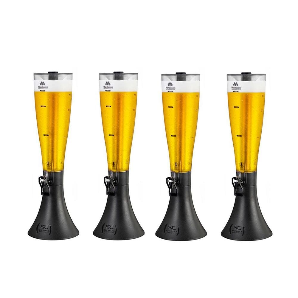 Kit 4 Torres Chopp Tulipa 3,5L Gelada Marcbeer Marchesoni