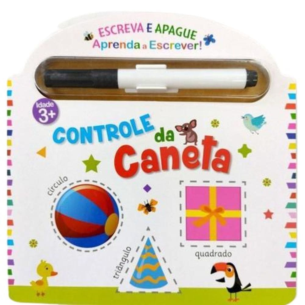 Livro Aprenda A Escrever - Escreva Apague - Controle Caneta