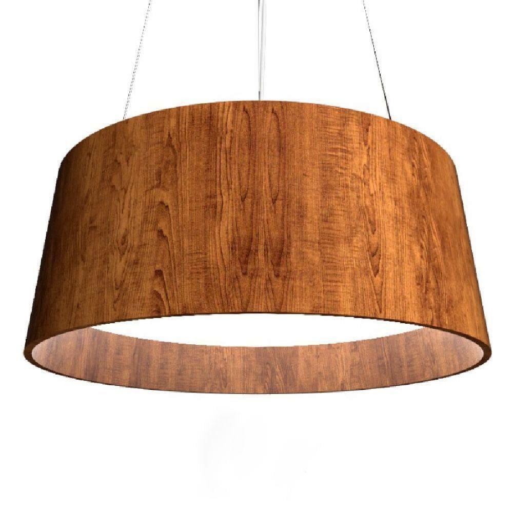 Luminária Pendente Madeira 62Cm Sala Jantar Gourmet Accord