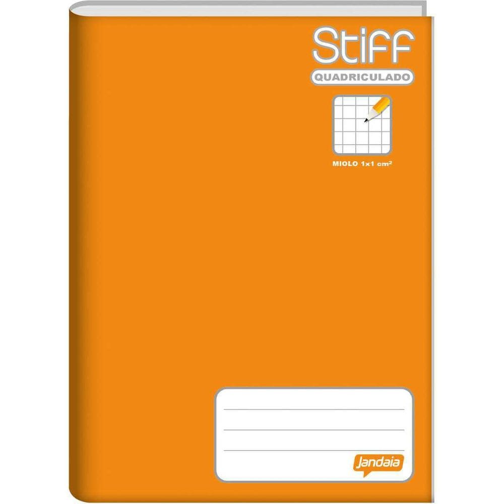 Caderno Quadriculado 1X1Cm 96F Brochurao Laranja