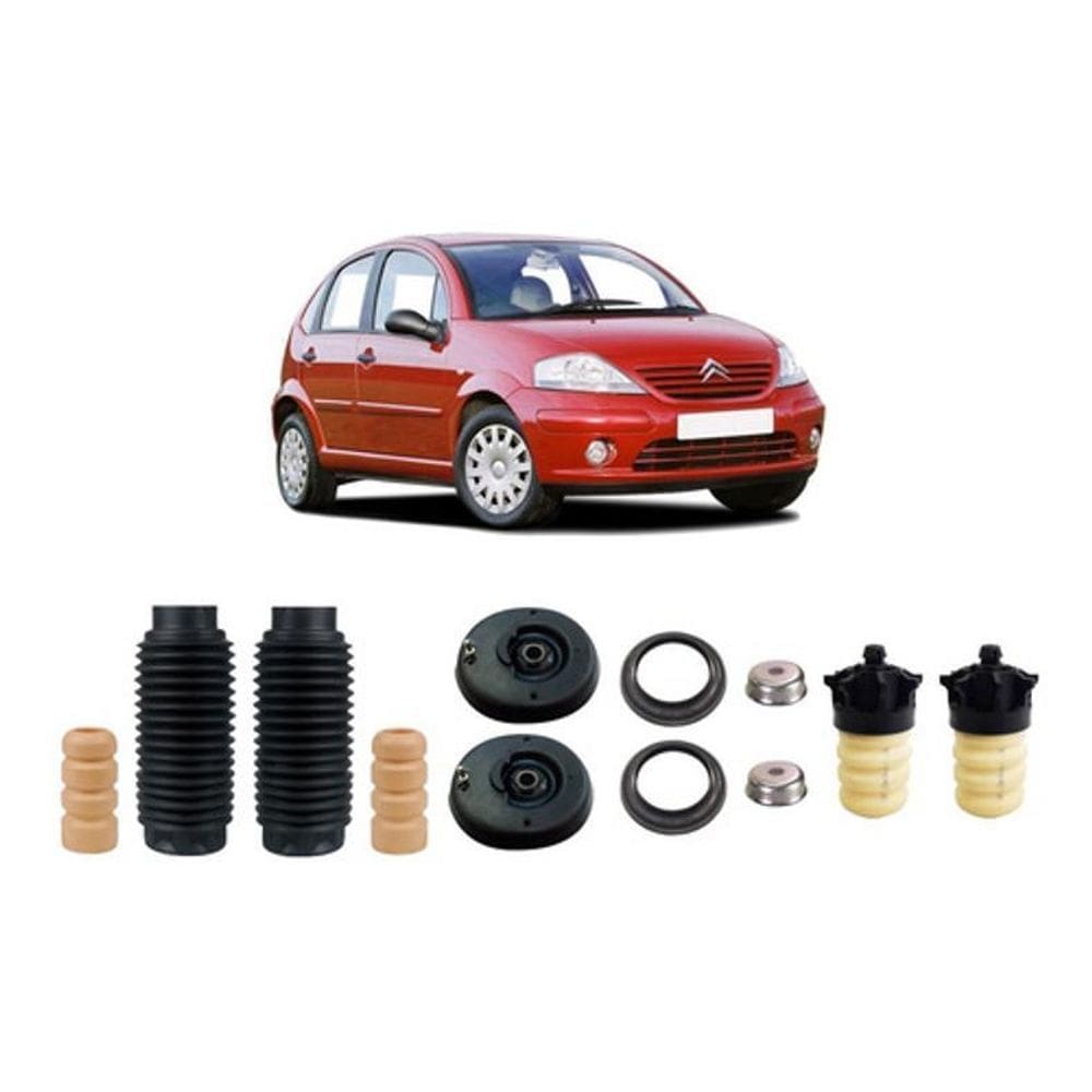 Kit Coxim Dianteiro + Batente Traseiro Citroen C3 2003 04 05