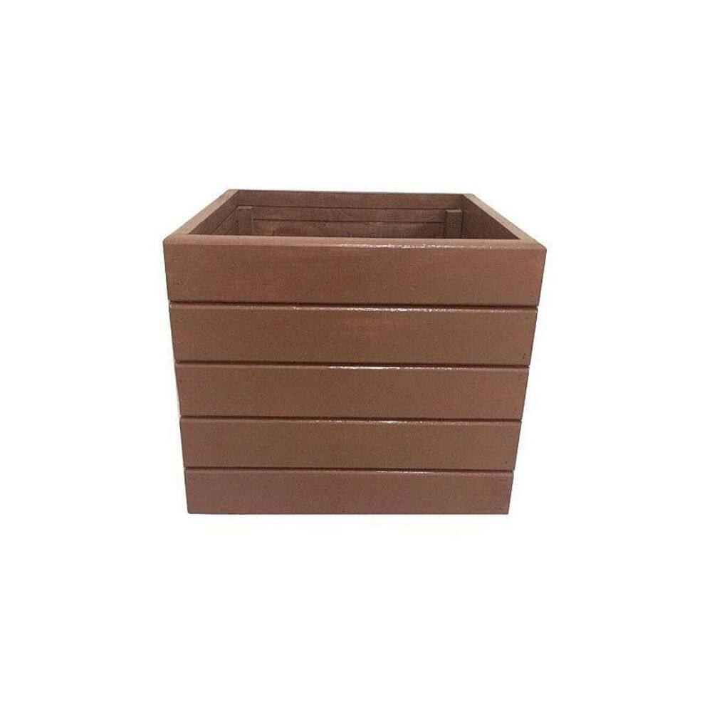 Vaso Madeira Rústico Não É Segredo Marrom 40X36