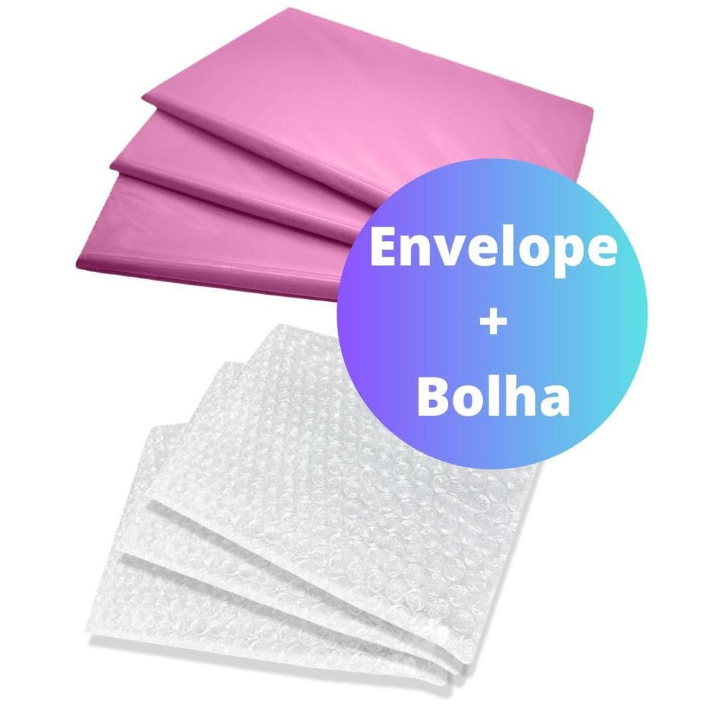 Envelope Segurança c/ Plástico Bolha 19x25cm - Rosa