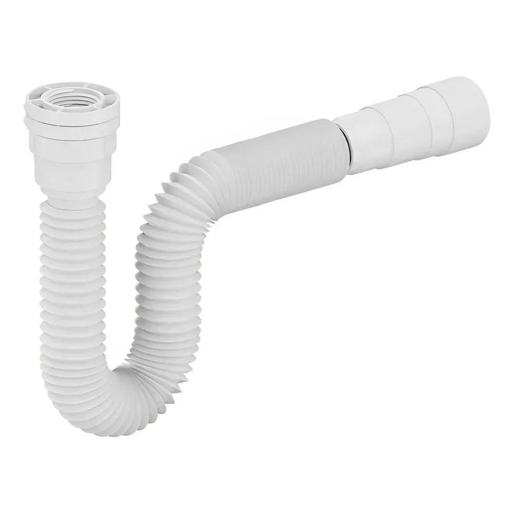 10X Sifão Sanfonado Universal Branco Luconi