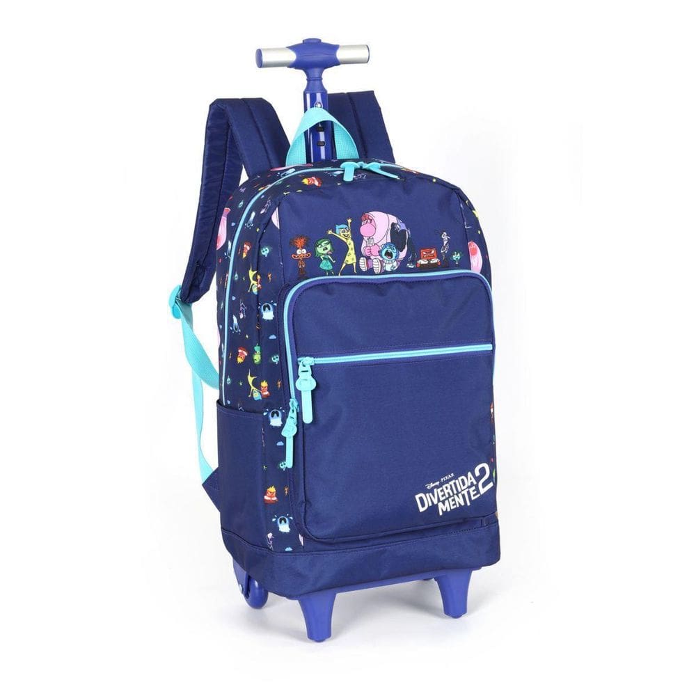 Mochila De Rodinhas Roxa Divertidamente 2 Juvenil Escolar