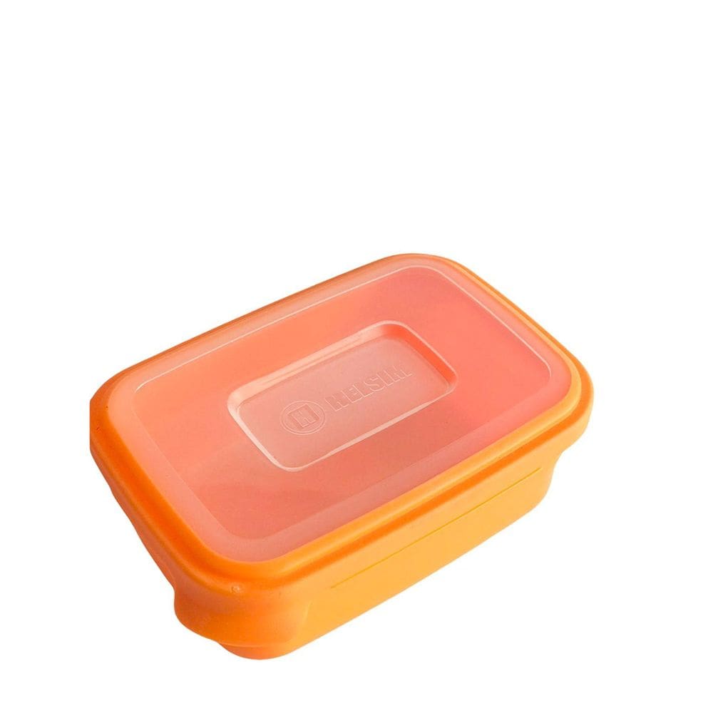 Pote Retangular 500Ml Laranja Solido