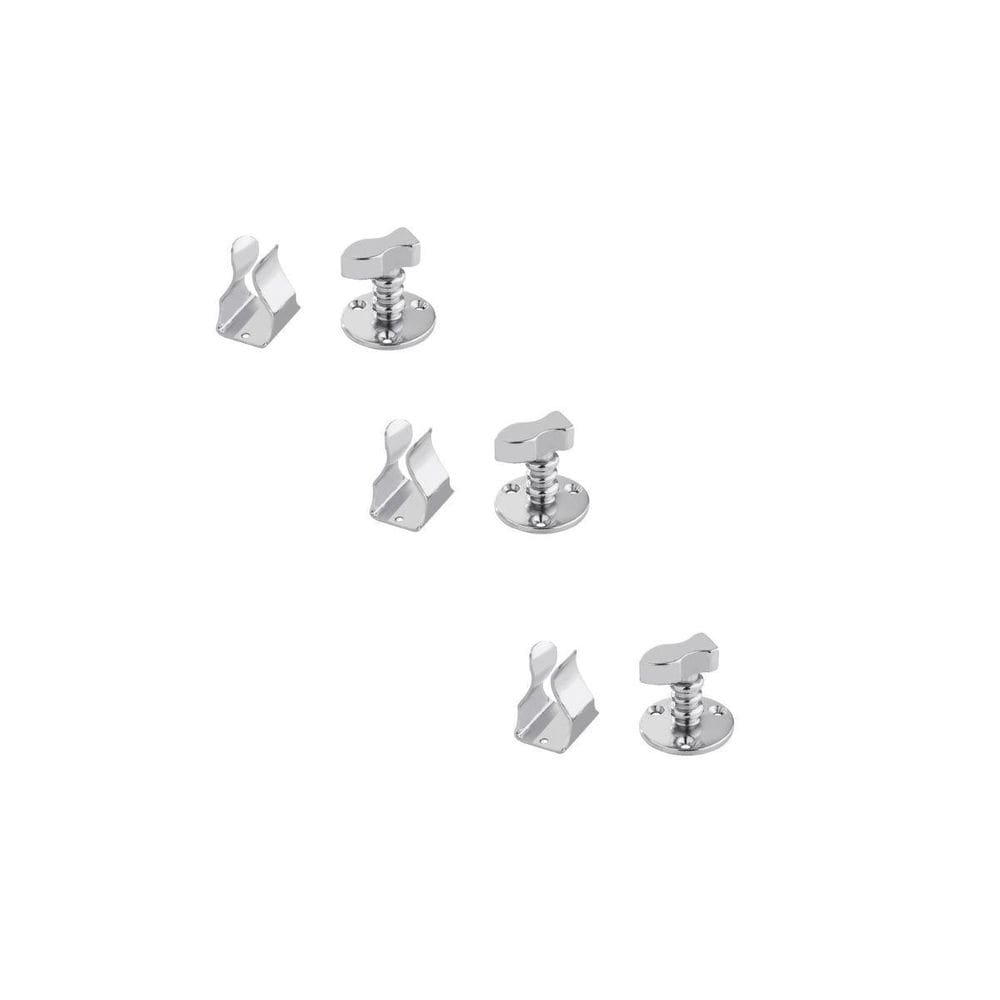 Kit 3 Prendedor Fixador Trava Porta Cromado 809 Imab Piso