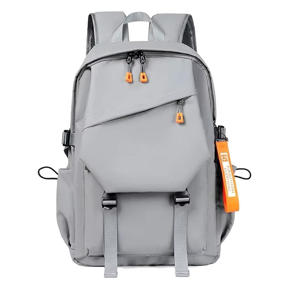 Mochila Bolsa Usb Notebook Oxford Impermeável Premium -Cinza