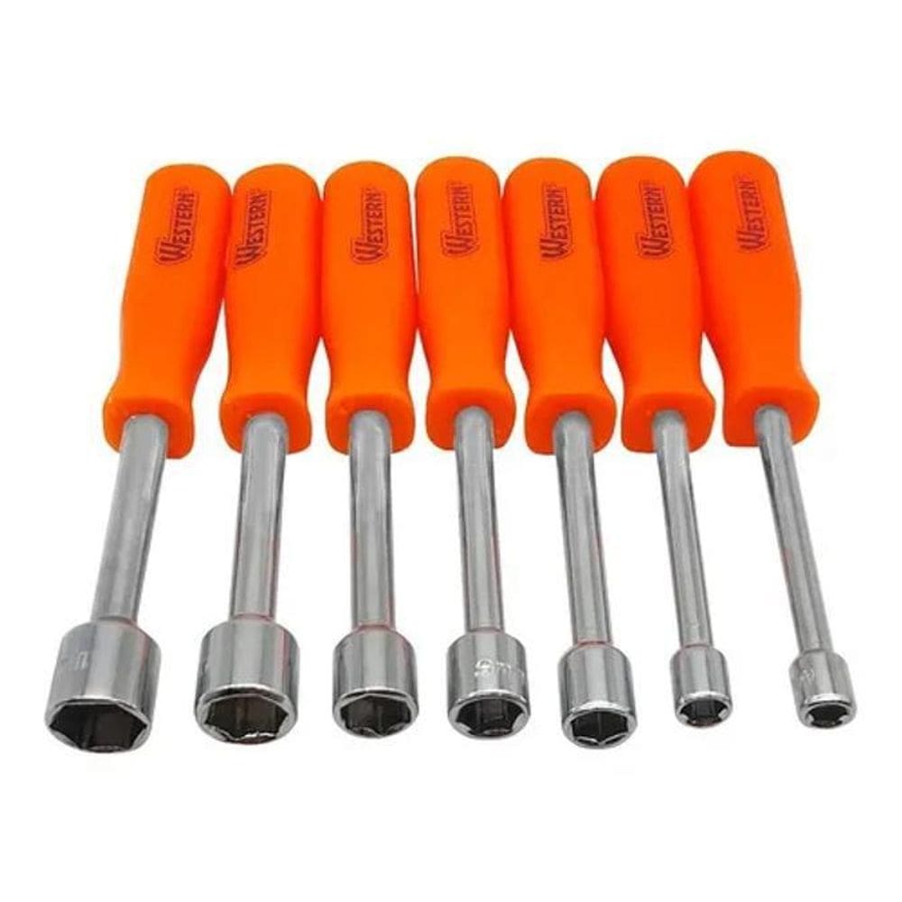 10X Jogo De Chave Canhão Sextavada Com 7 Peças De 5 A 13 Mm