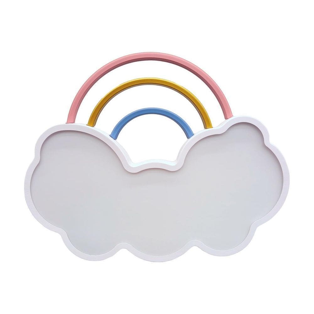 Lustre De Led Infantil Nuvem E Arco-Íris 4000K