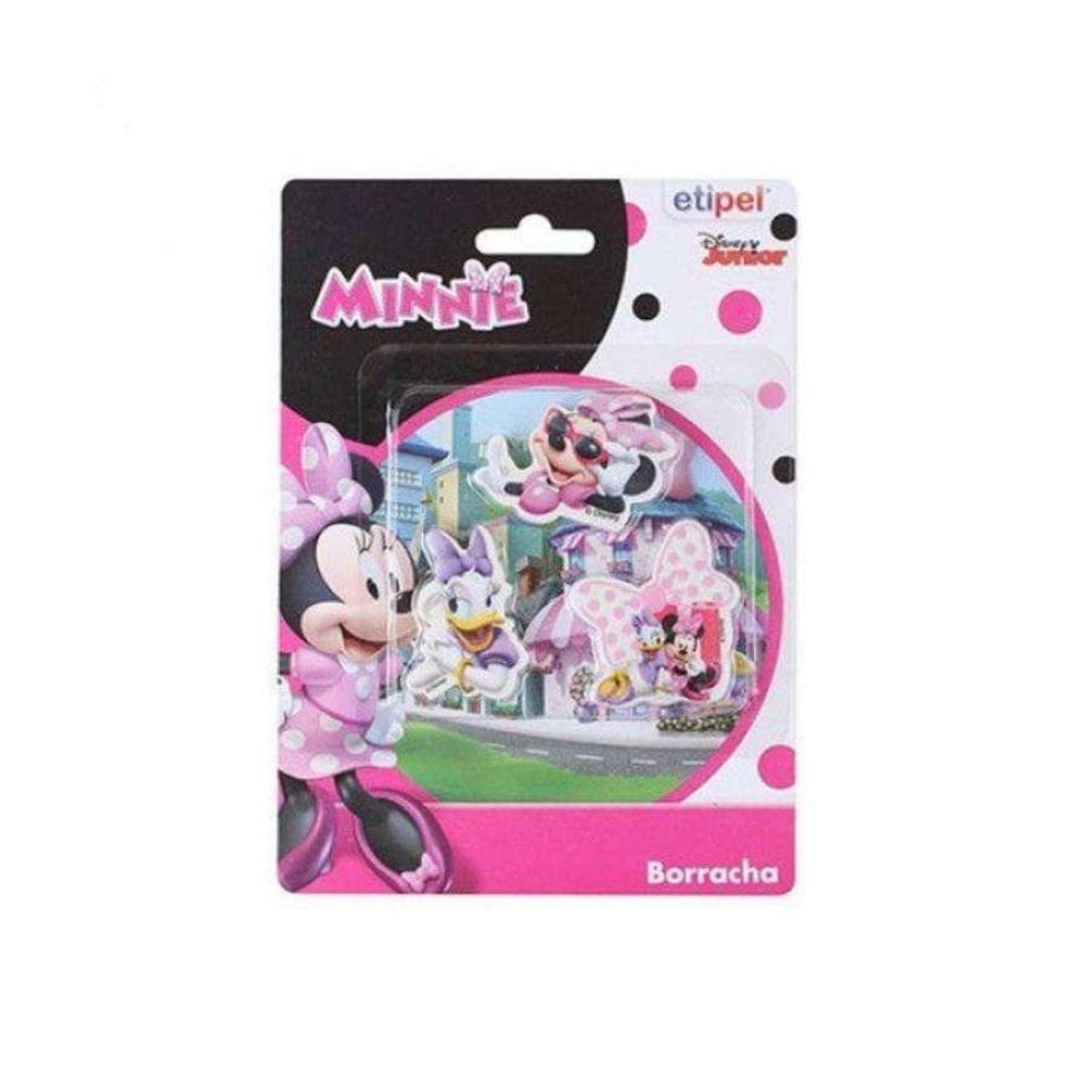 Borracha Escolar Minnie Com 3 Peças Na Cartela - Etipel