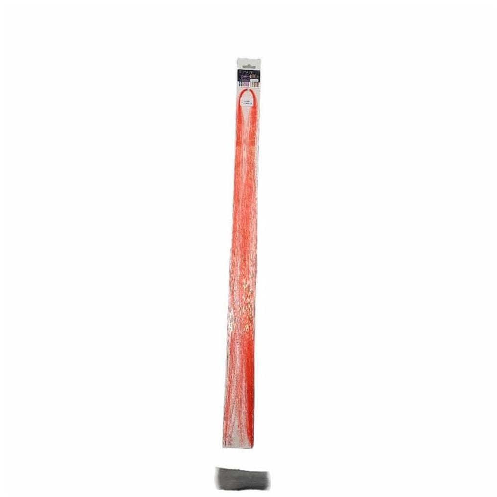 Aplique Para Cabelos Gliter 1 Par Laranja Fluorescente