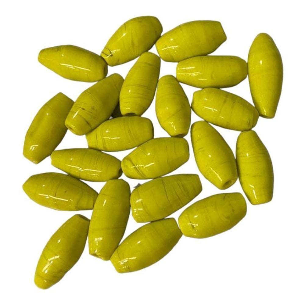 Kit 7 Firmas Azeitona 35X15Mm Amarelo Murano Guias