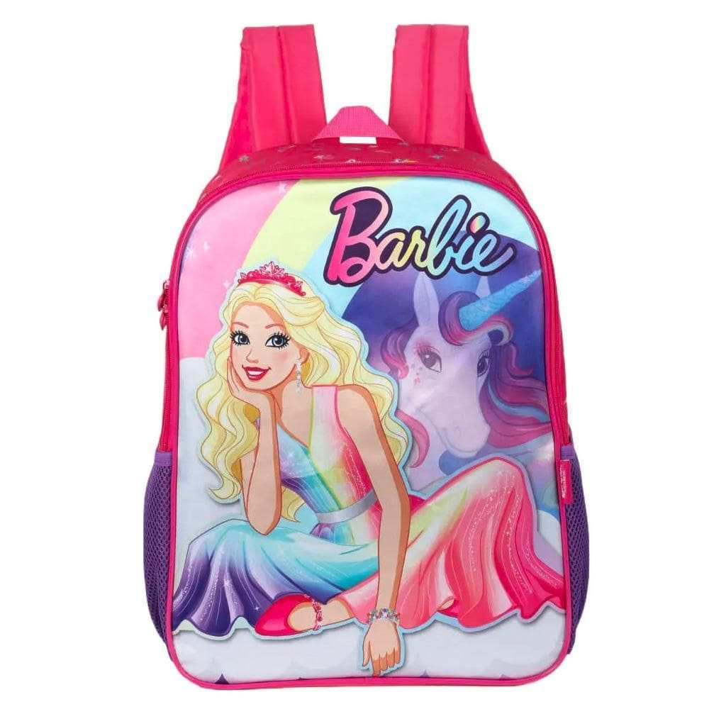 Mochila De Costas Escolar Infantil Barbie Poney Fashion