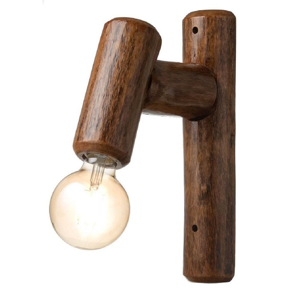 Kit 6 Arandelas Em Madeira Rústica - Jn Artes Rústicas