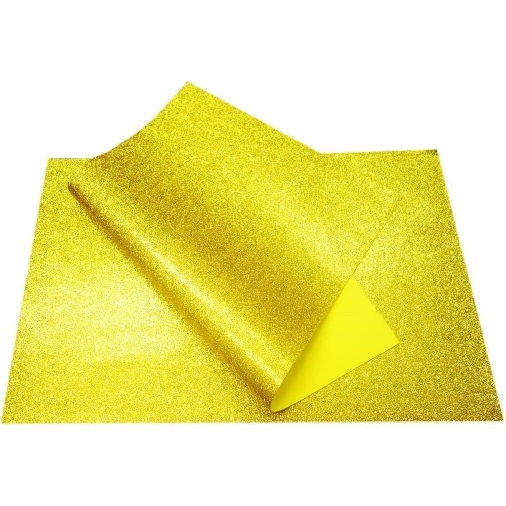 Placa Em Eva Com Gliter 40X60Cm Amarelo V.M.P. Pct.C/05