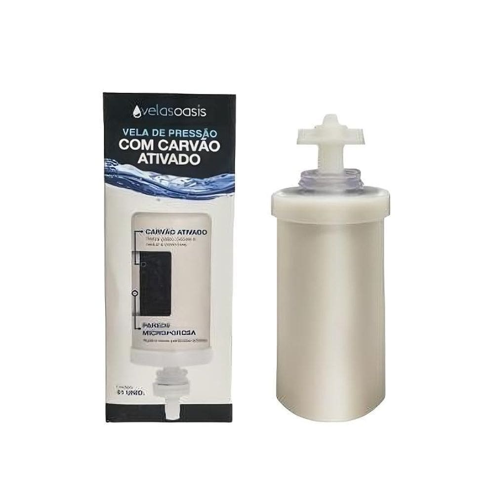 Vela Filtro Oásis Carvão Ativado Para Torneira De Pressão