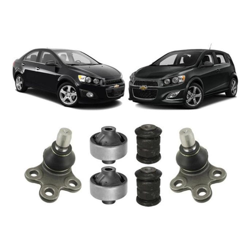 Kit Bucha + Pivô Bandeja Dianteira GM Sonic 2012-2014