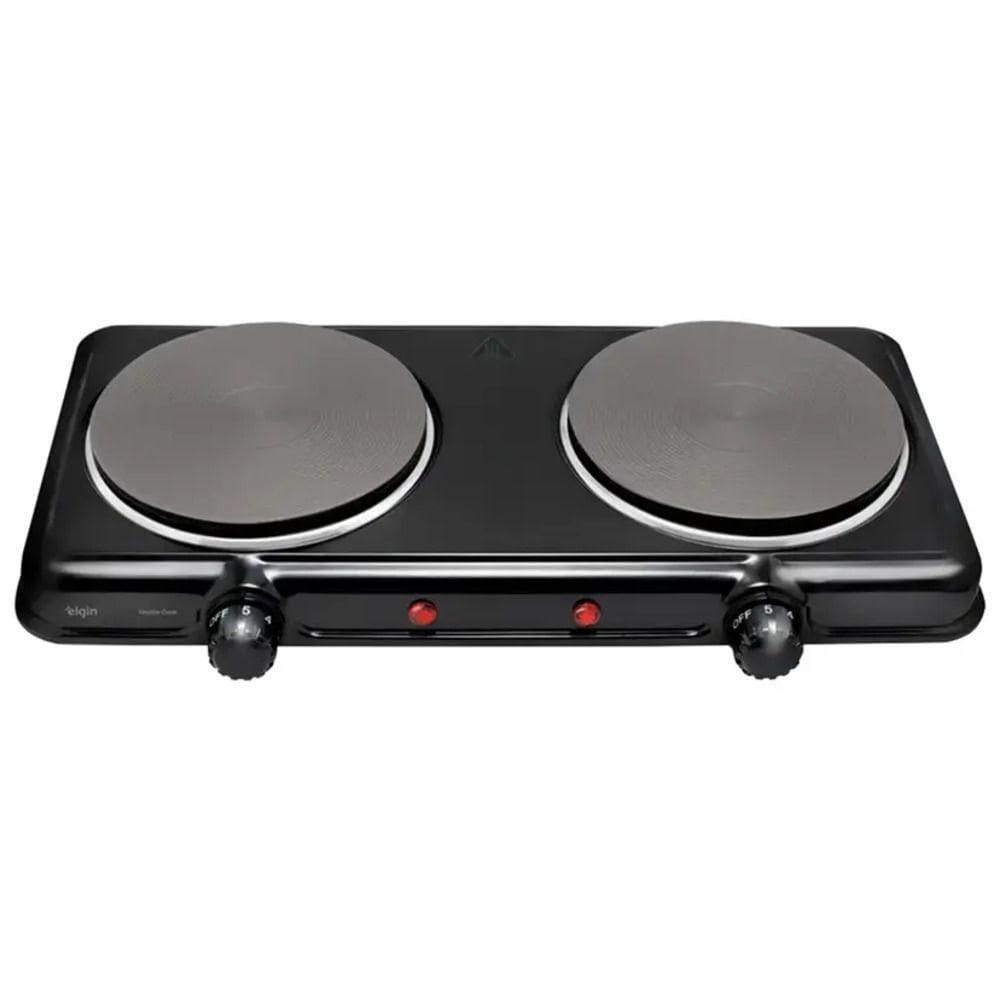 Fogao De Mesa Eletrico Portatil 2 Bocas Elgin - 42fog0202000 Preto 220V