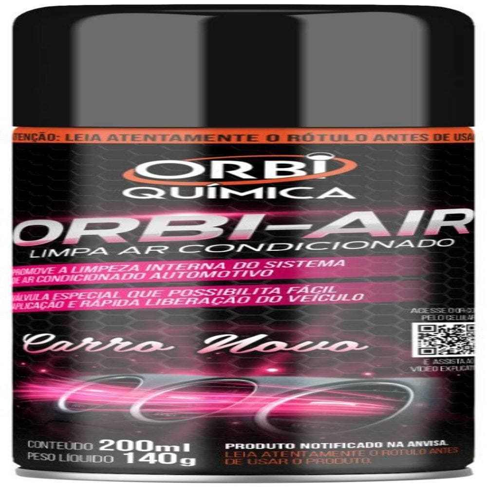 Limpa Ar Condicionado Orbiair Orbi Quimica Carro Novo 200 Ml