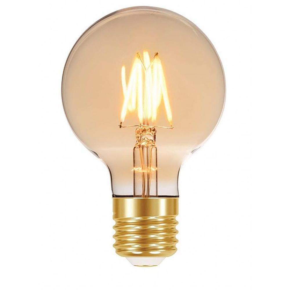 Lampada Led Filamento Dimerizável G80 4W 220V Ambar