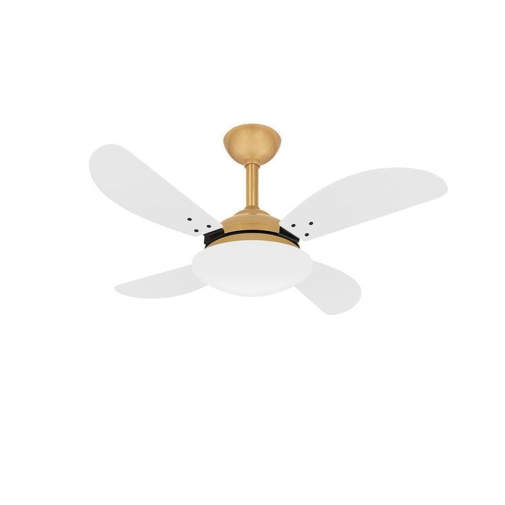 Ventilador Teto Fly Dourado 4 Pás Potente Sala Ventax 110V