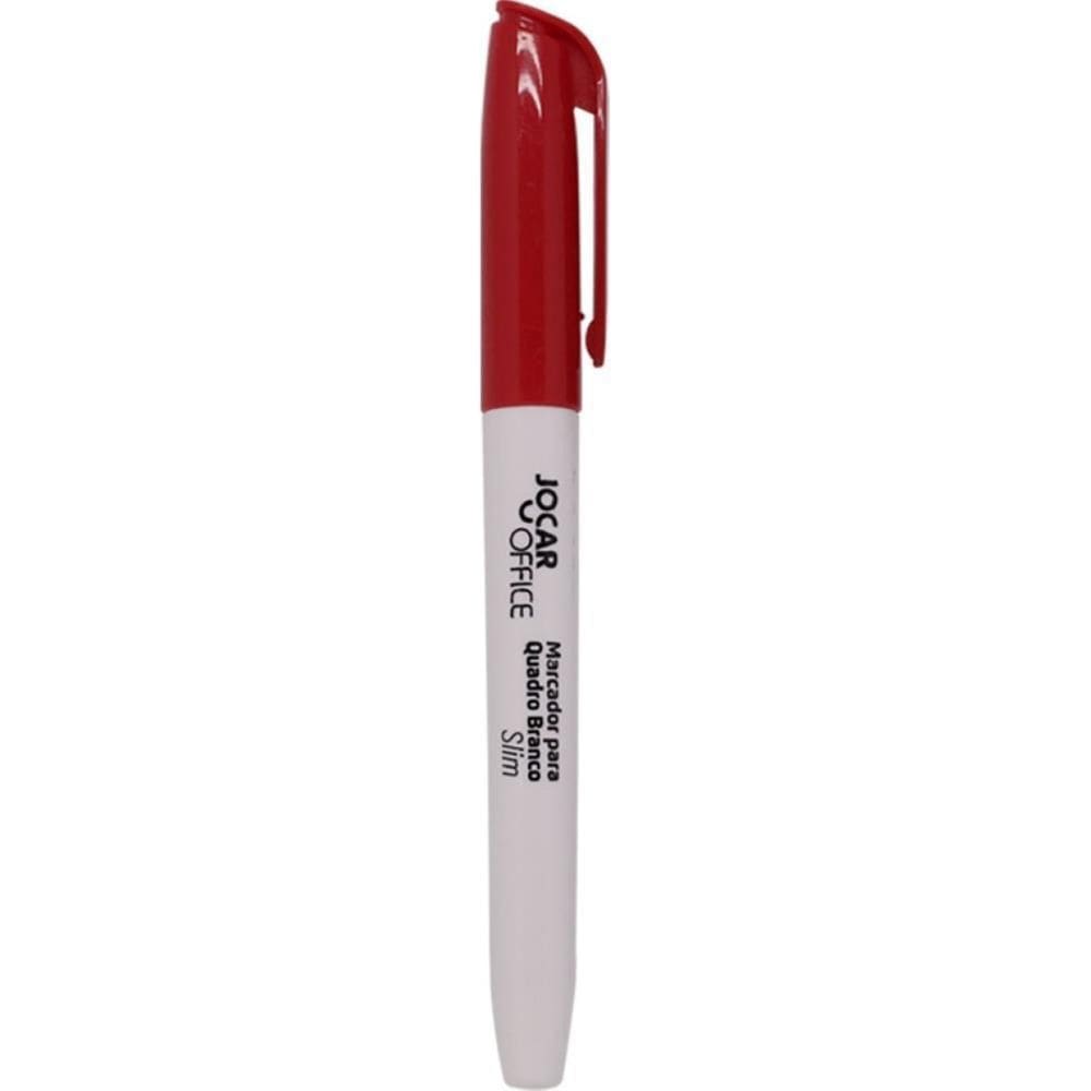 Pincel Quadro Branco Jocar Slim Vermelho Caixa Com 12