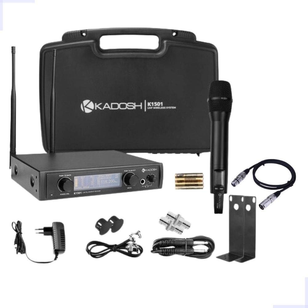 Microfone Sem Fio Kadosh K1501M + Cabo Xlr