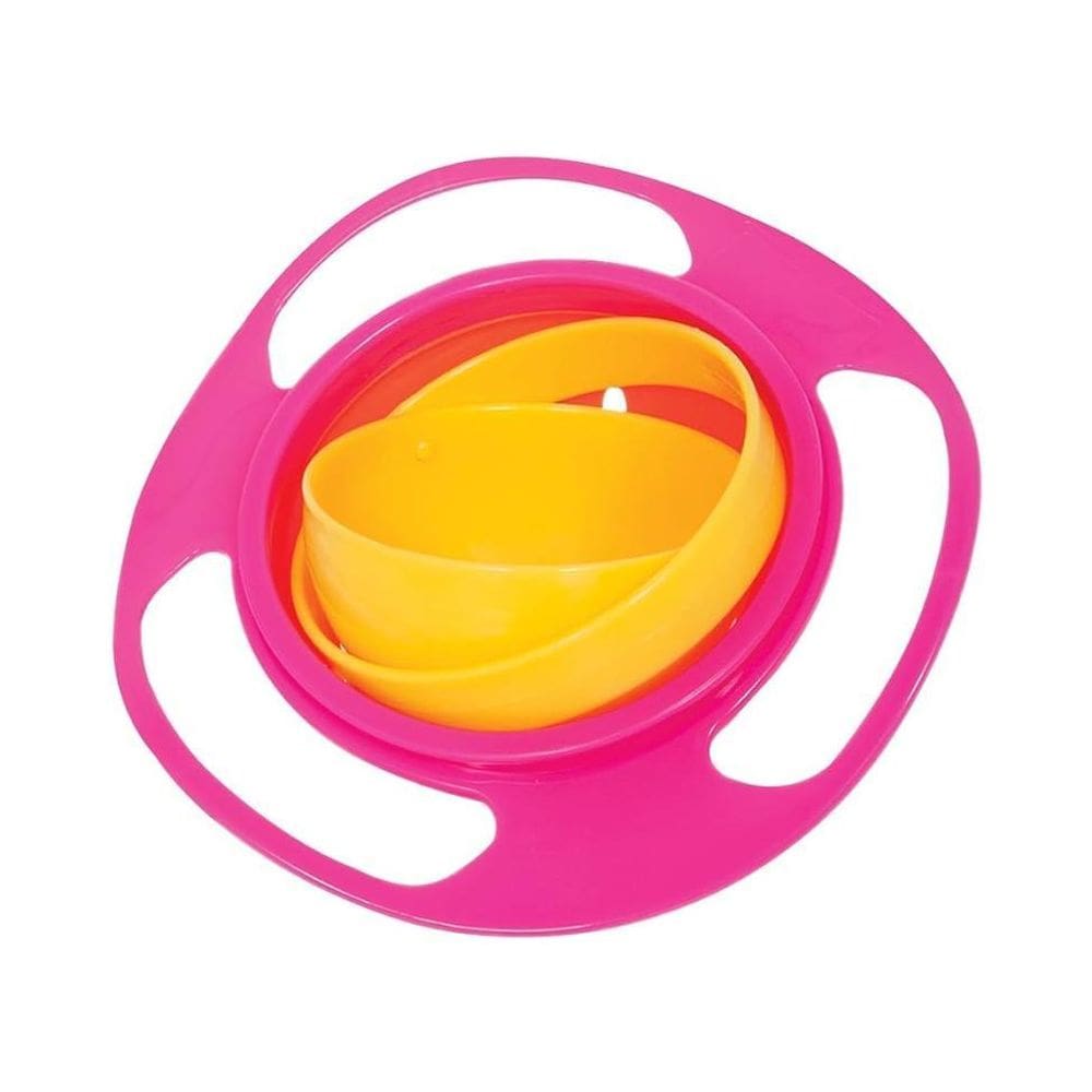 Prato Infantil Bebê Giro Bowl Giratório 360º Rosa Menina