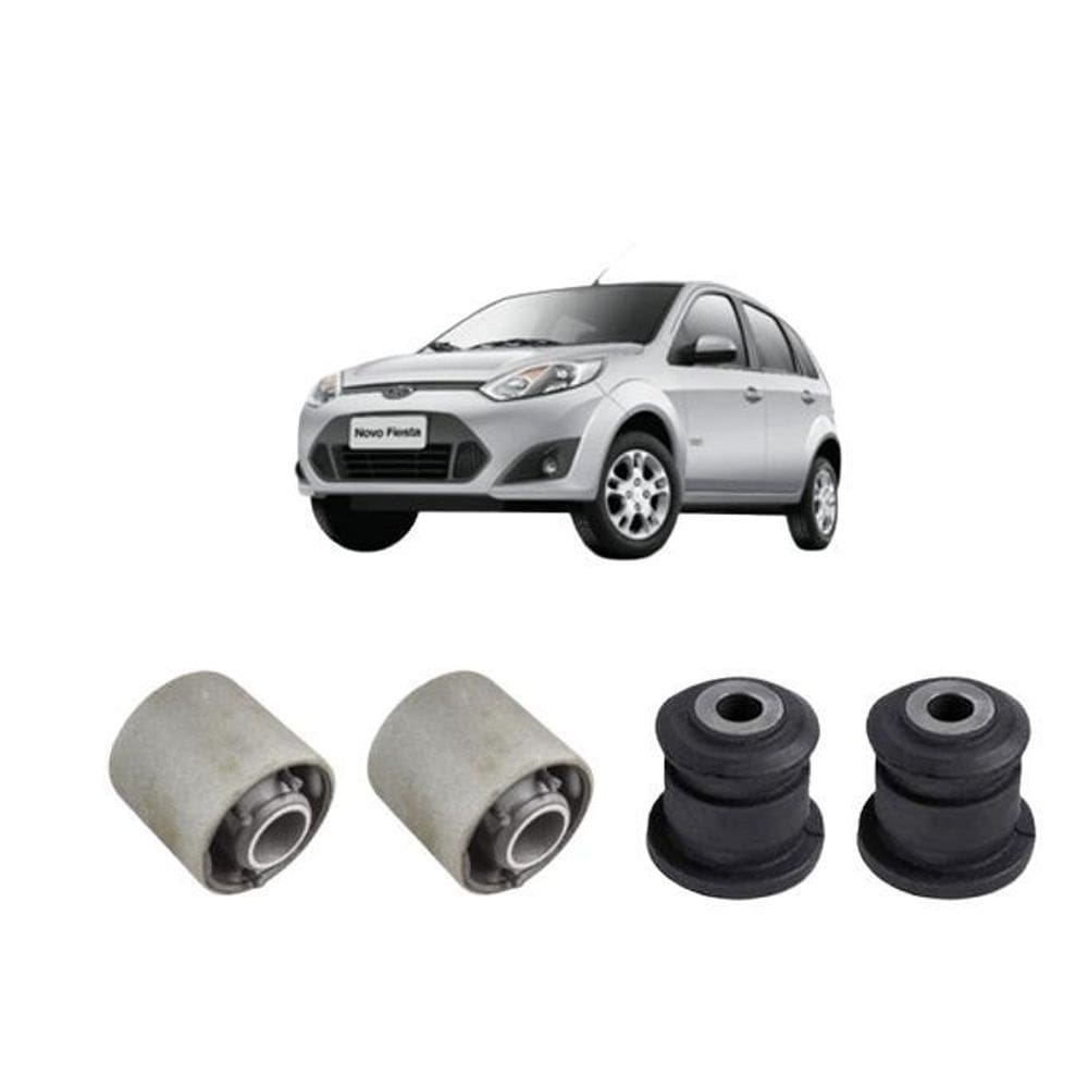 Kit 4 Bucha Balança Bandeja Dianteira Ford Fiesta Hatch 2005