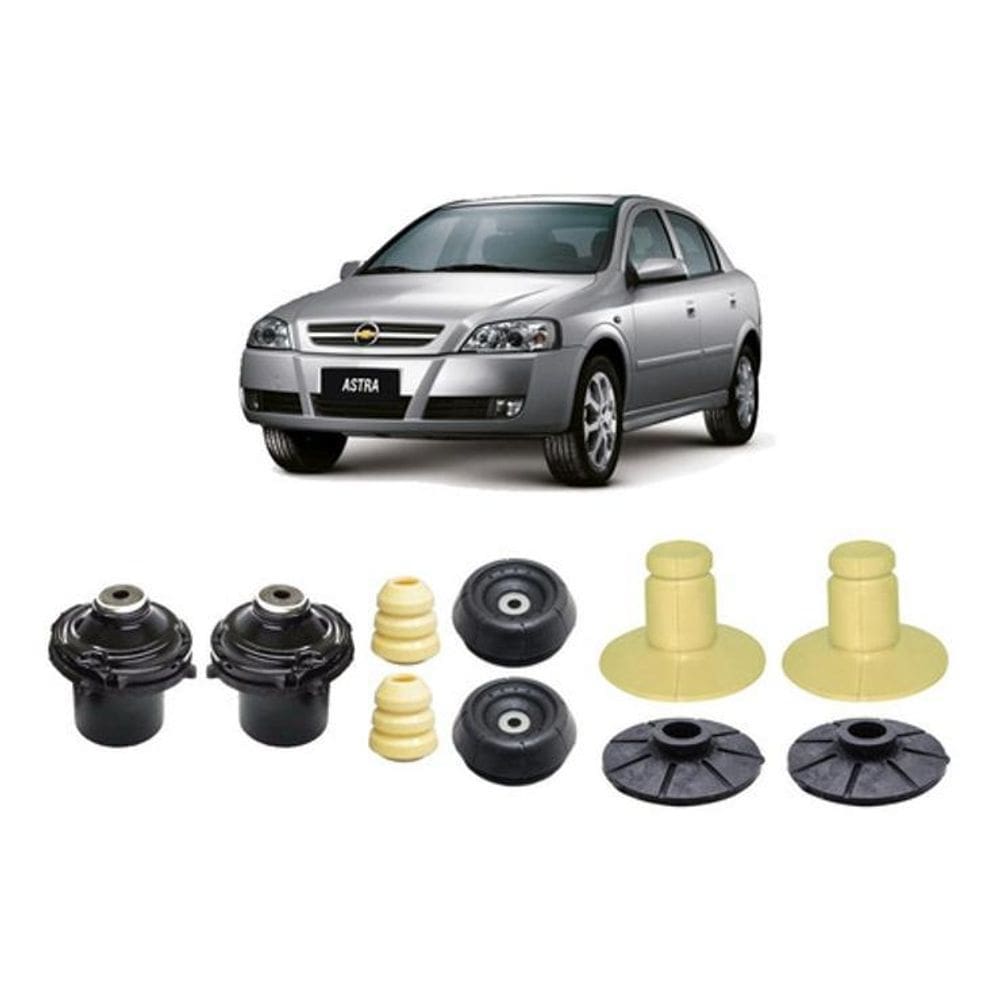 Kit Coxim Dianteiro + Batente Traseiro Astra 1999 2000 2001