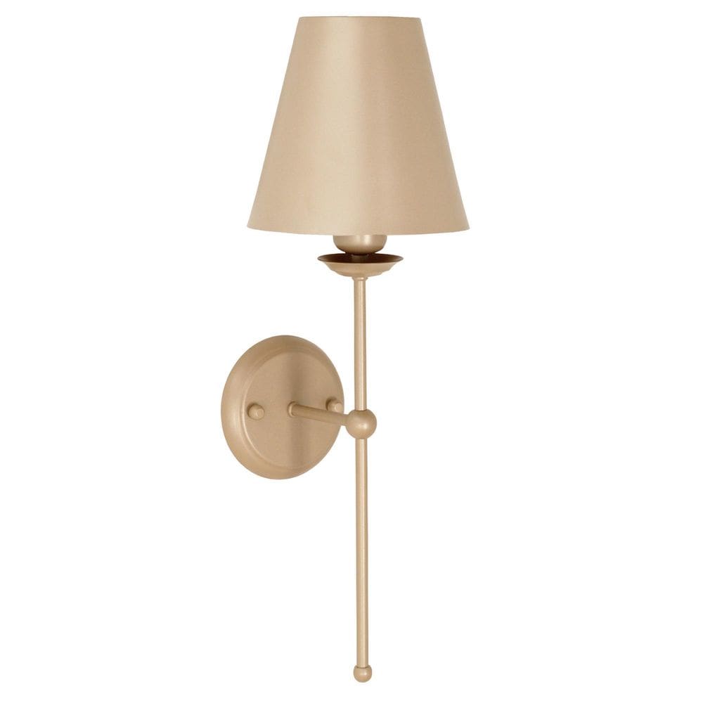 Arandela Parede Luminária Tocheiro Cúpula Metal Champagne