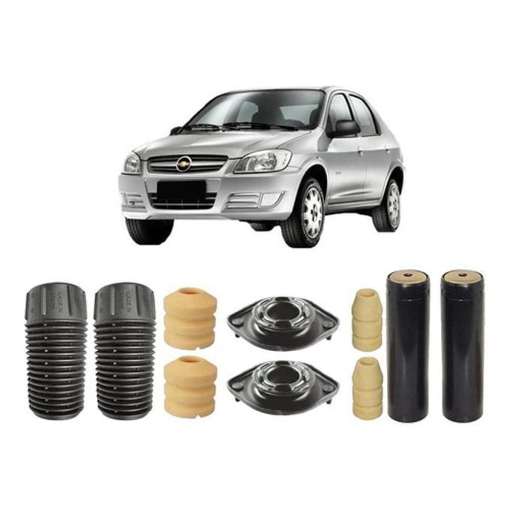 4 Kits Do Amortecedor Dianteiro Traseiro Prisma 2010 2011