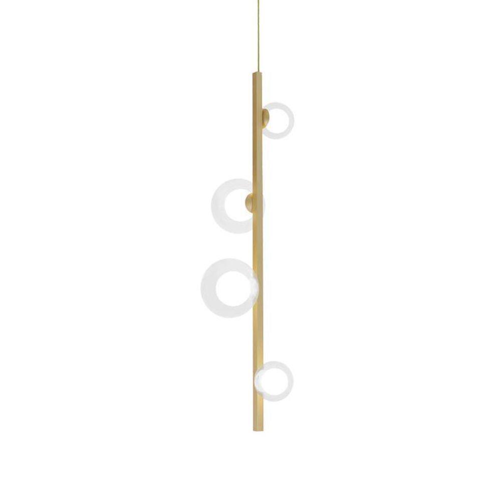 Lustre Pendente Quality Orbit 1530 Dourado / Transparente G9