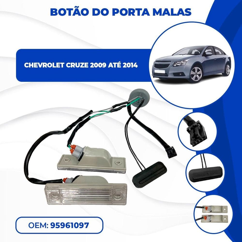 Botão Abertura Porta Malas Com Lâmpada Cruze 2009 10 À 2014