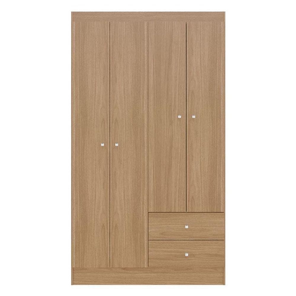 Guarda Roupa Solteiro Versa 4 Portas Freijó Fosco - Kits Parará