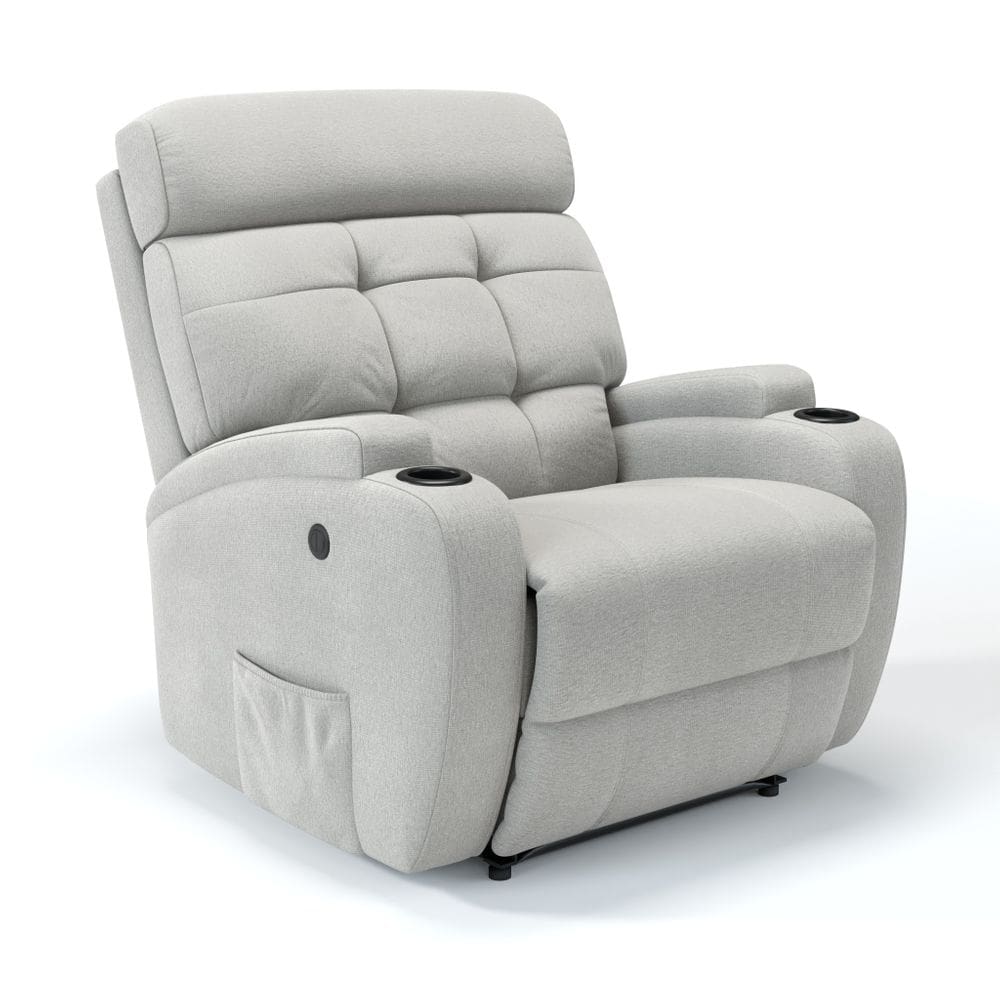 Poltrona Do Papai Reclinável Elétrica Com Massagem Em Tecido Linho