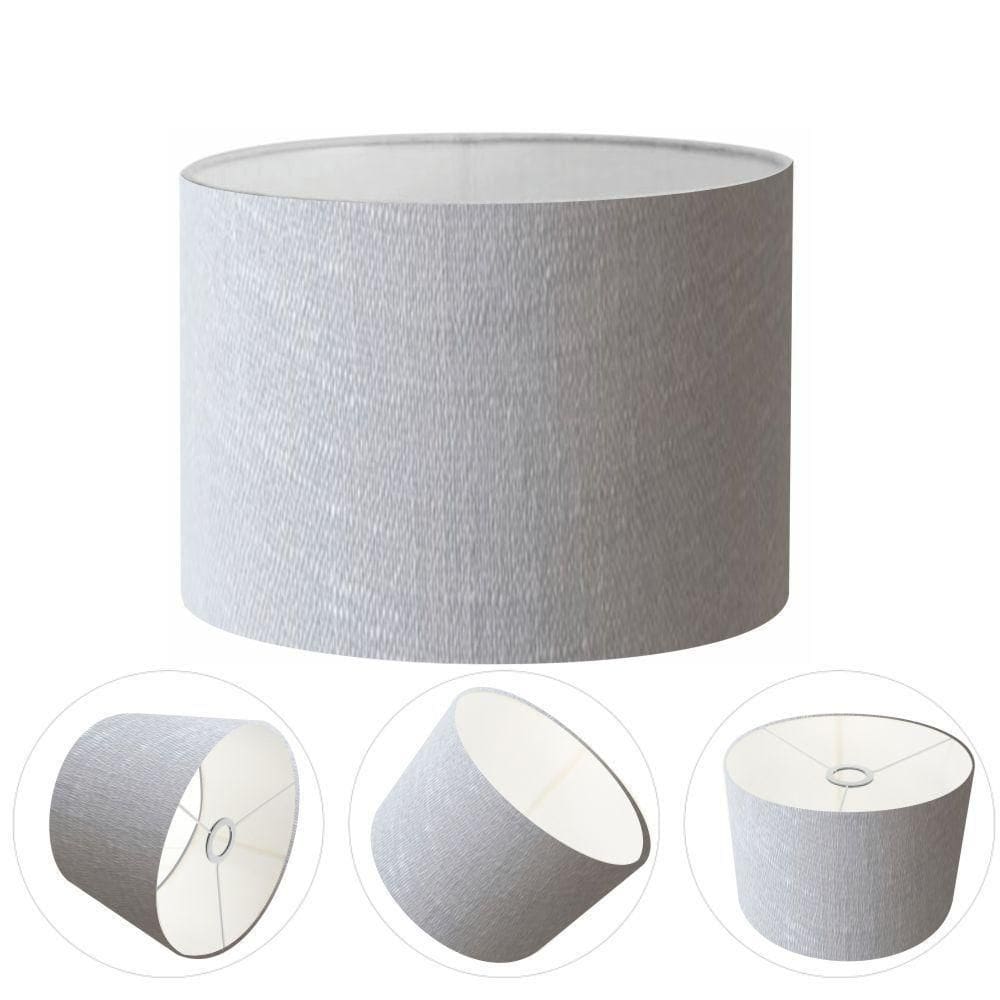 Cúpula Abajur Cilíndrica Cp-7020 ø45x21cm Rustico Cinza