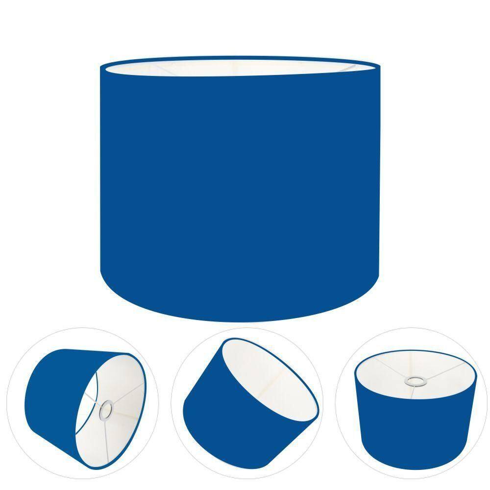 Cúpula Abajur Cilíndrica Cp-7011 ø30x21cm Azul Marinho