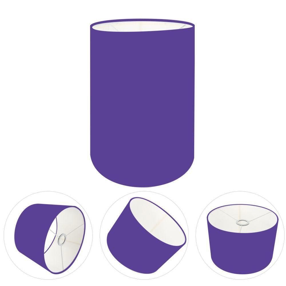 Cúpula Abajur Cilíndrica Cp-7006 ø18x25cm Roxo