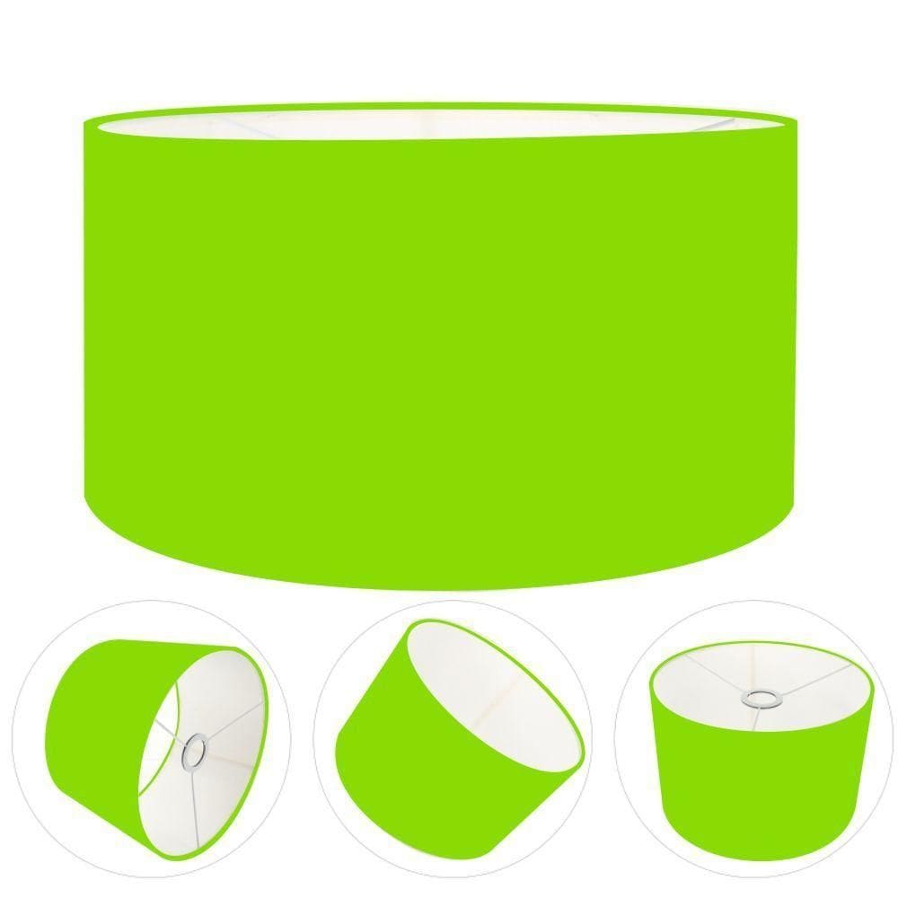 Cúpula Abajur Cilíndrica Cp-7024 ø50x25cm Verde Limão