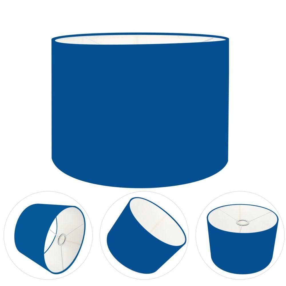 Cúpula Abajur Cilíndrica Cp-7021 ø45x25cm Azul Marinho