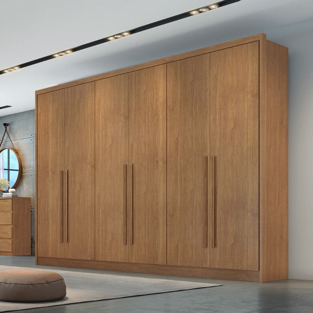 Guarda Roupa Casal em MDF 6 Portas Livorno Novo Horizonte