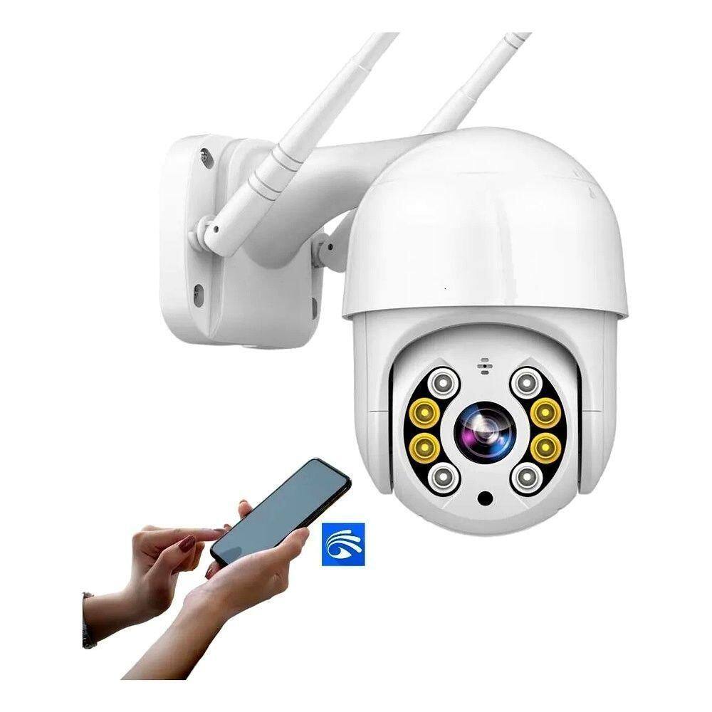 Camera Ip Giratoria Speed Dome Wifi Resiste Agua Segurança