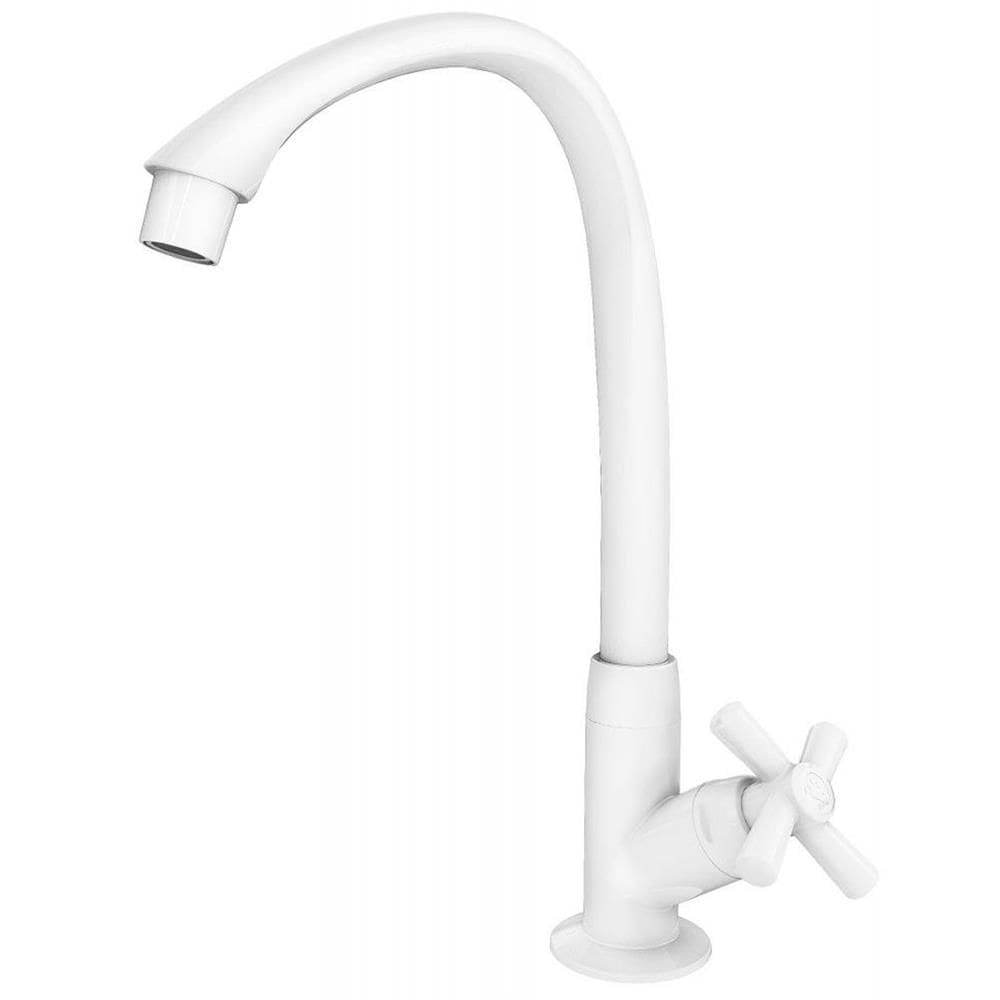 Torneira para Cozinha Mesa Bica Alta Móvel Cross 1/2”” Branca - 300000464 - TIGRE