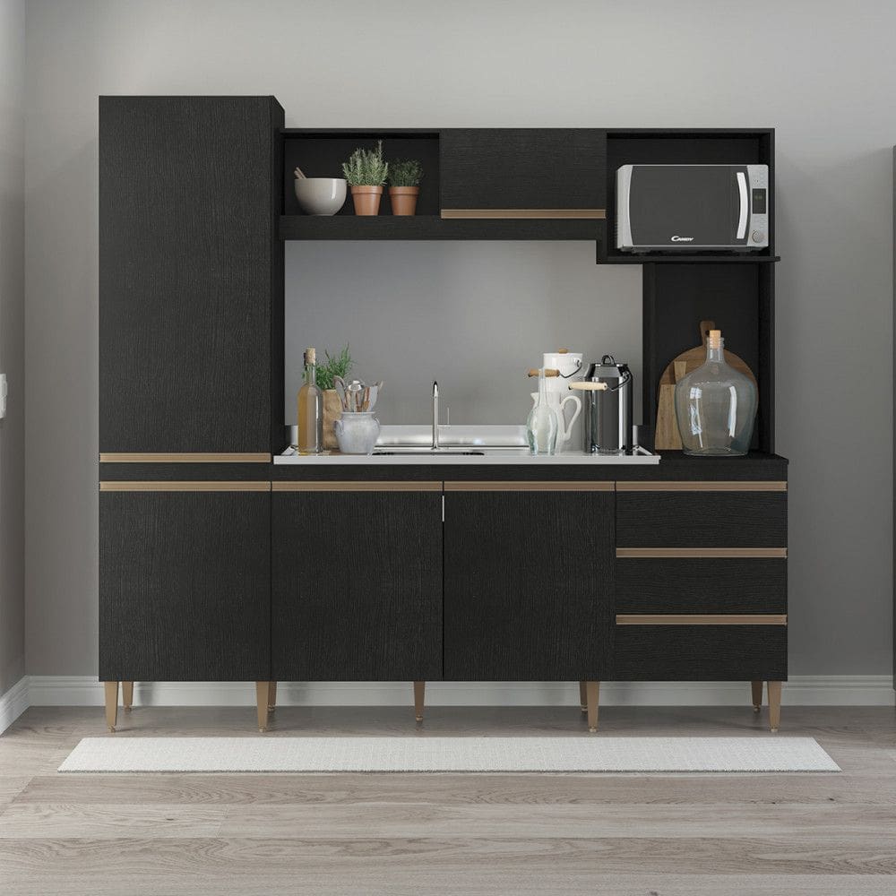 Armário de Cozinha Compacta 215x203Cm MDP 0318 Menu Móveis