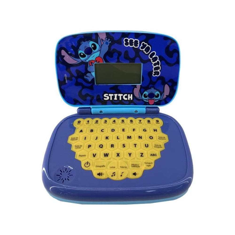 Laptop Infantil Stitch Minigame Laptop - 12 Atividades - Candide 3212