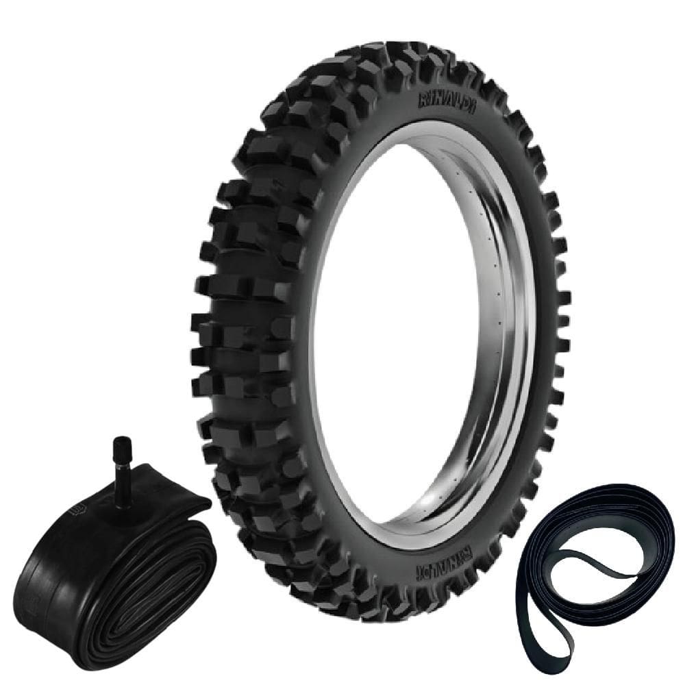 Kit Pneu Cg 150 Factor 150 Yes 125 Cg 125 90/90-18 51m Traseiro Sh31 Rinaldi + Câmara + Cinta