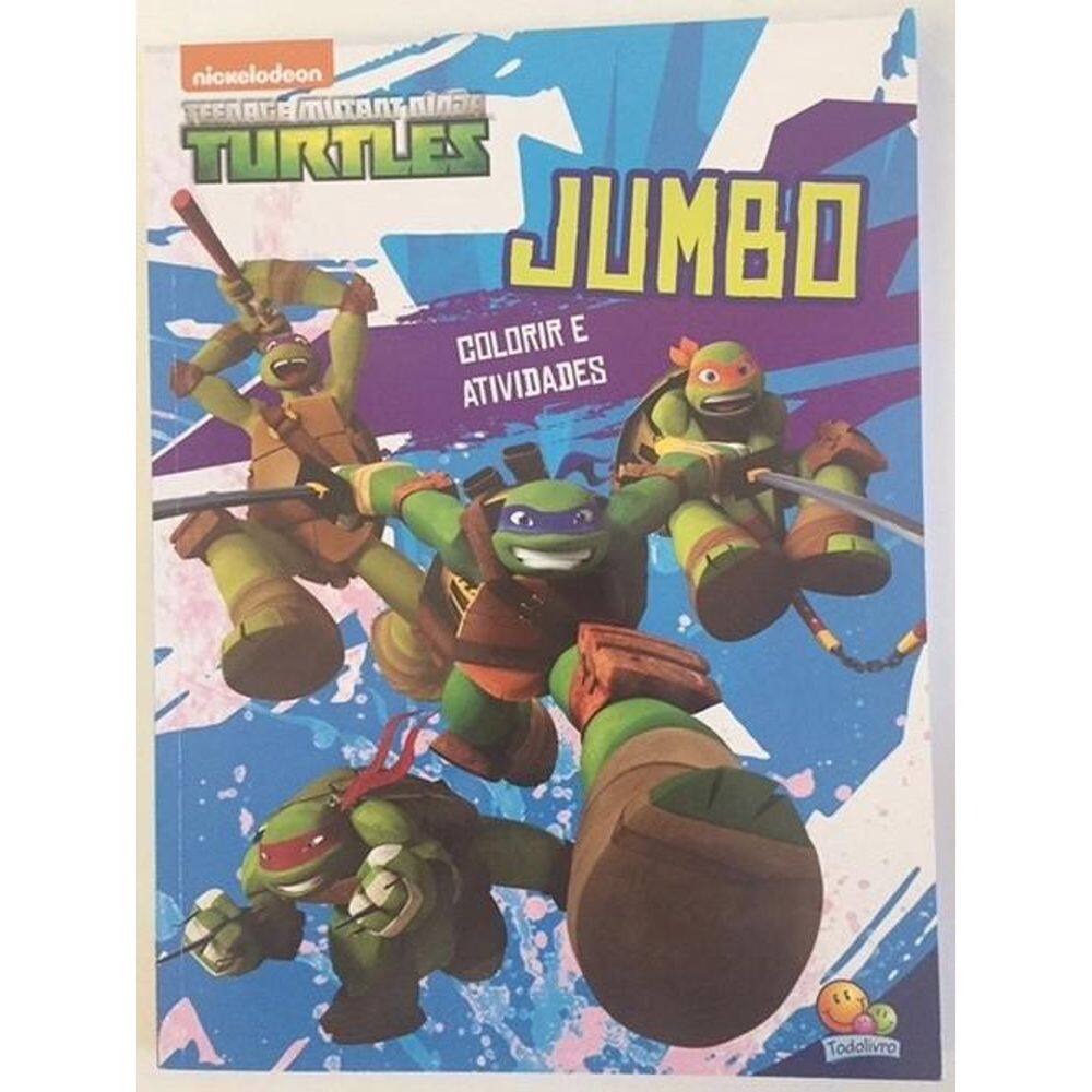 Livro Jumbo - Ninja Turtles - Colorir E Atividades