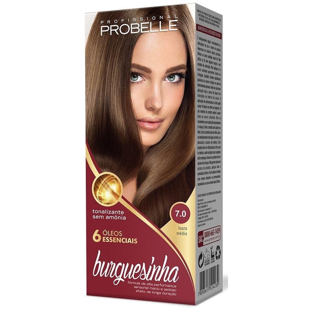 Tintura Probelle Burguesinha Tonalizante 7.0 Loiro Médio 50ml